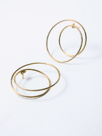 Twist earrings yellow vermeil