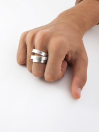 Spring ring silver for men and women