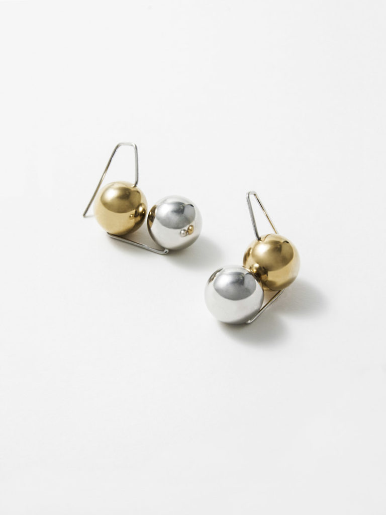 Olympe earring silver and yellow vermeil