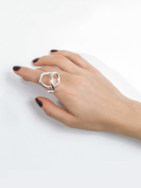 Flow ring silver