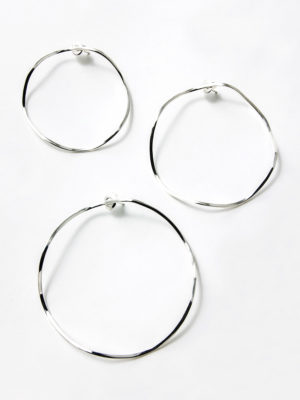 Waves earrings silver Large, Medium, Smaill