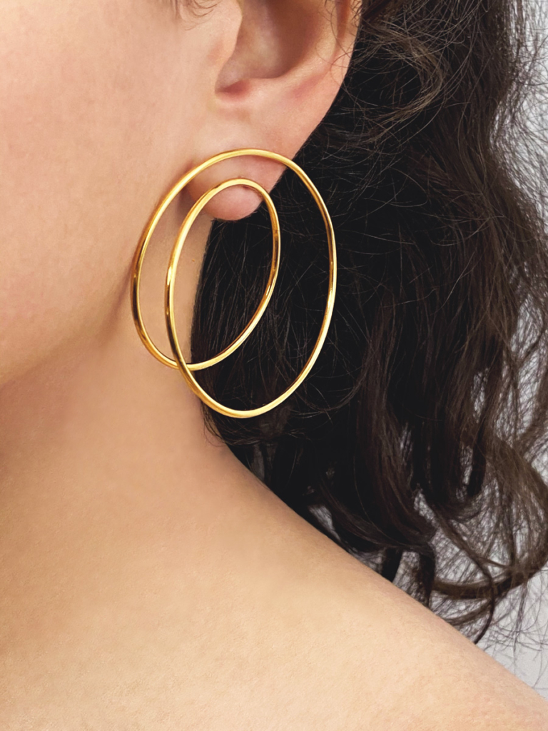 Twist earrings vermeil
